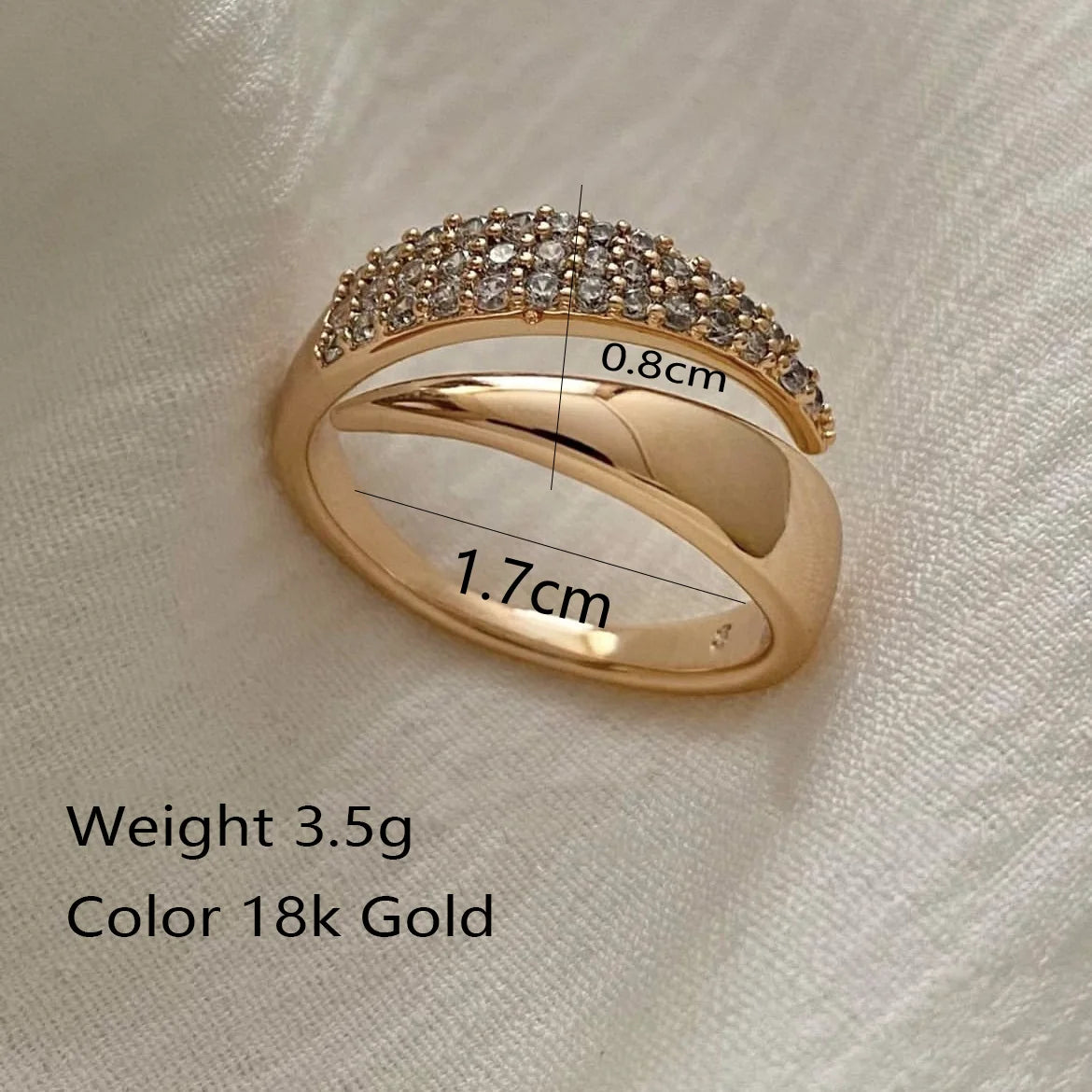 Gold Plated Sun Rings for Women Natural Stone Inlaid in Hollow Metal Texture Ring Trendy Jewelry
