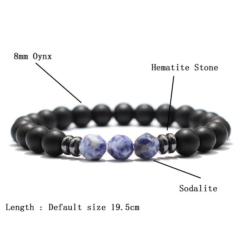NIGHT VISION – Black Onyx, Tiger Eye & Sodalite Power Bracelet for Men