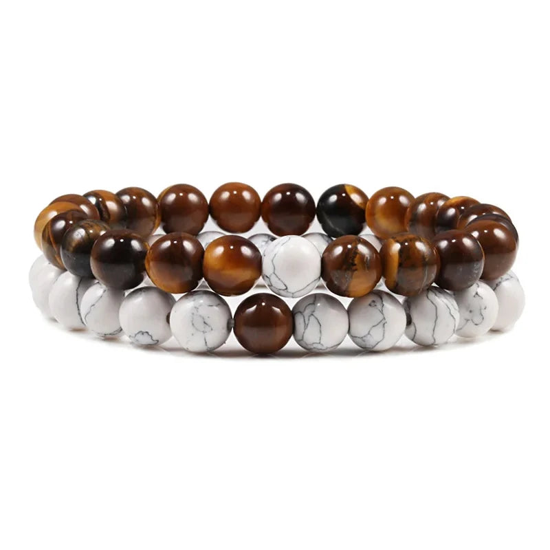 UNIFIED FORCE – Couples Power Connection Lava & Tiger Eye Bracelet