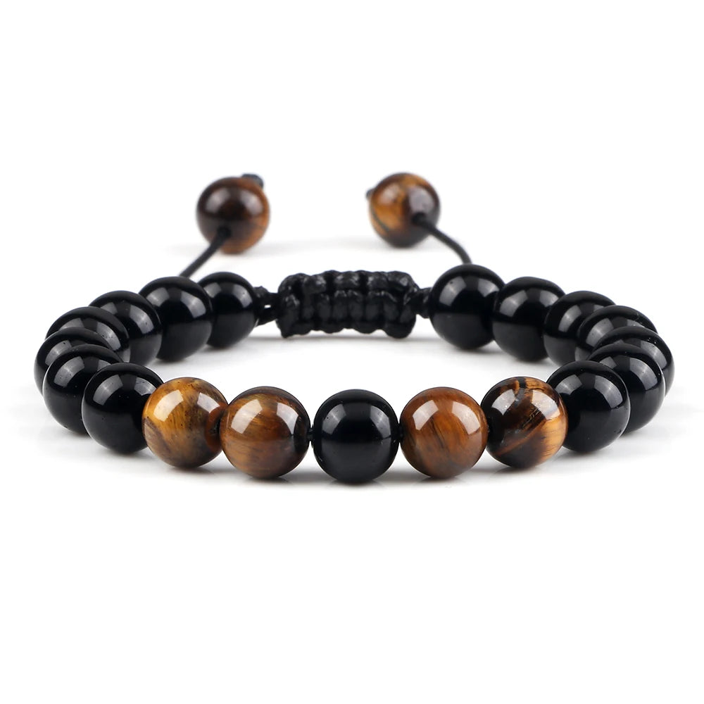 PRIMAL EDGE – Braided Tiger Eye Alpha Dominance Bracelet