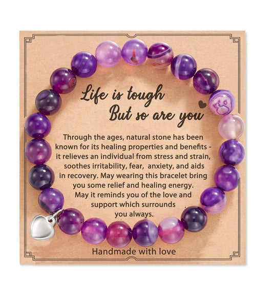 SPIRIT EMBRACE – Pink Zebra Jasper Crystal Healing Bracelet for Women