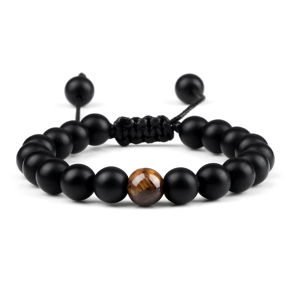 PRIMAL EDGE – Braided Tiger Eye Alpha Dominance Bracelet