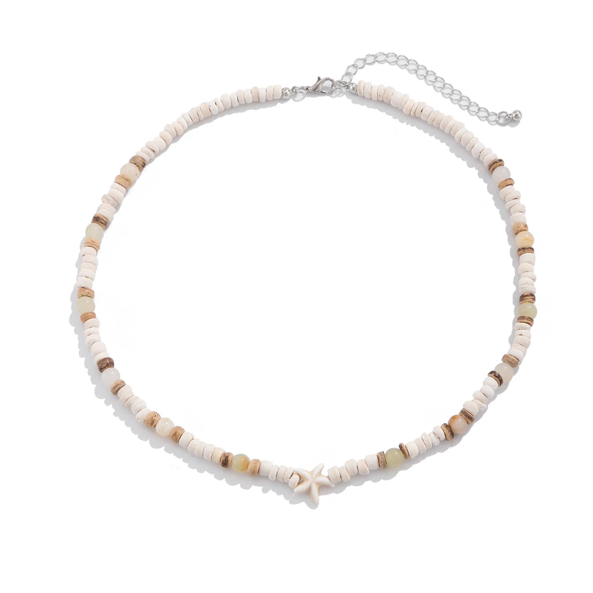 TIDEWALKER – Coconut Husk Wood Beads & Starfish Bohemian Choker