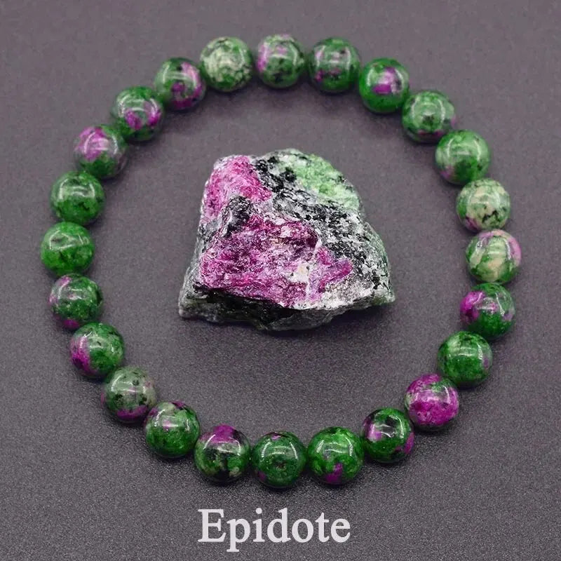 SEDUCER'S SECRET – Epidote & Zoisite Natural Stone Charm Bracelet