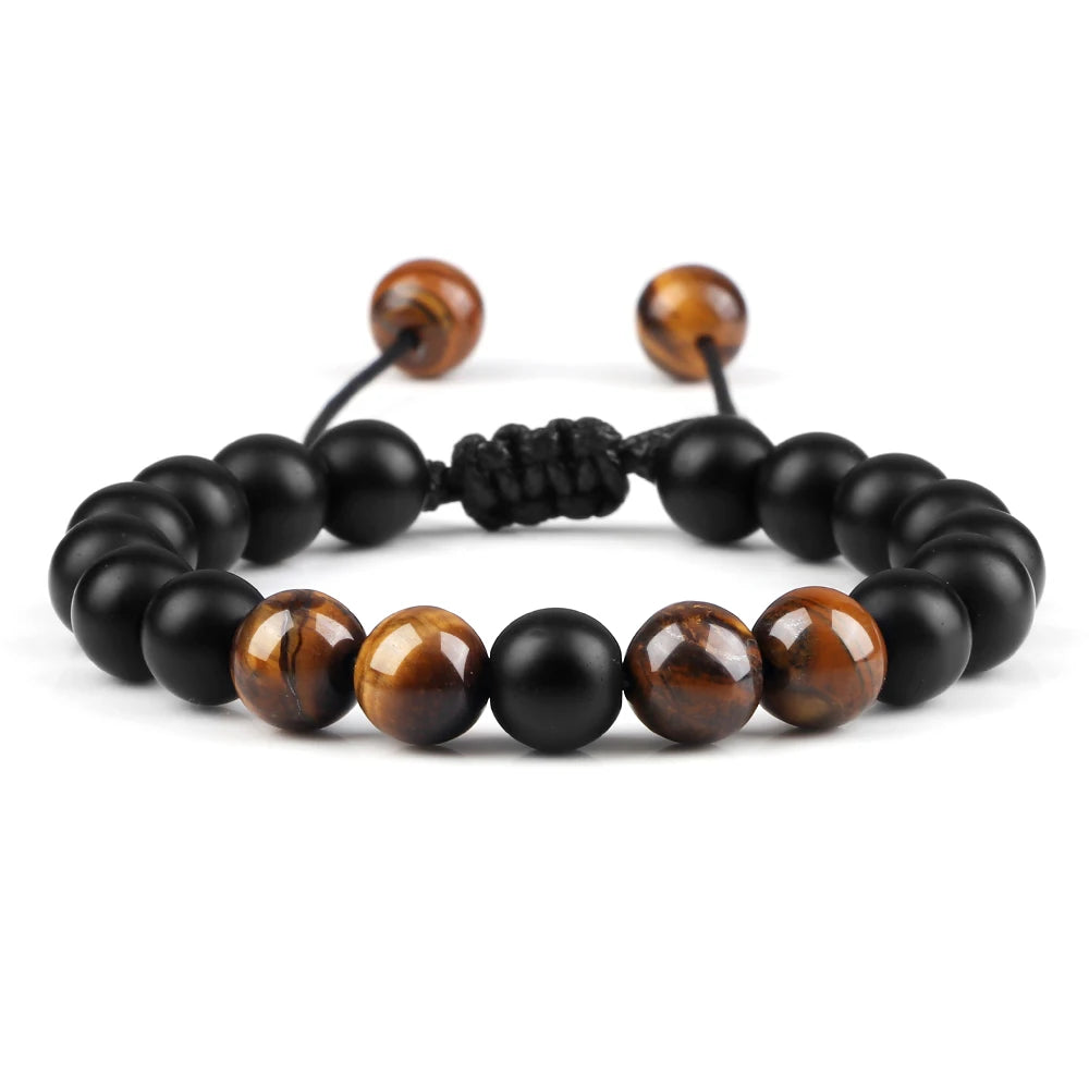 PRIMAL EDGE – Braided Tiger Eye Alpha Dominance Bracelet