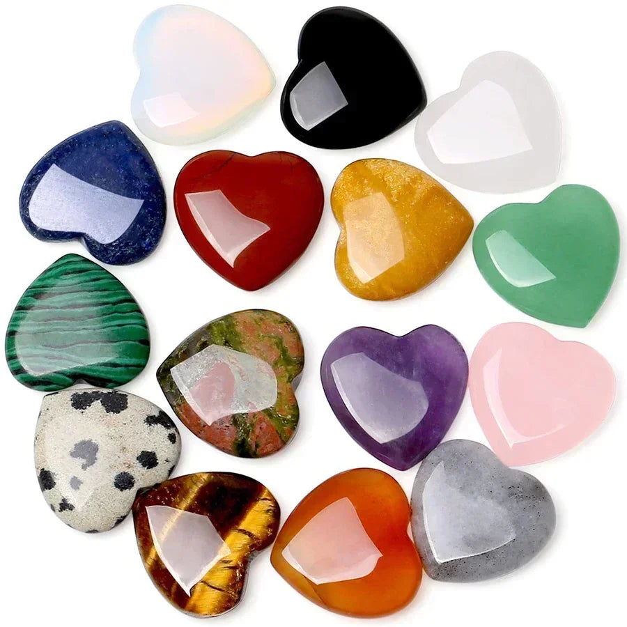 LOVE ALCHEMY – Heart-Shaped Amethyst & Agate Crystal Healing Set