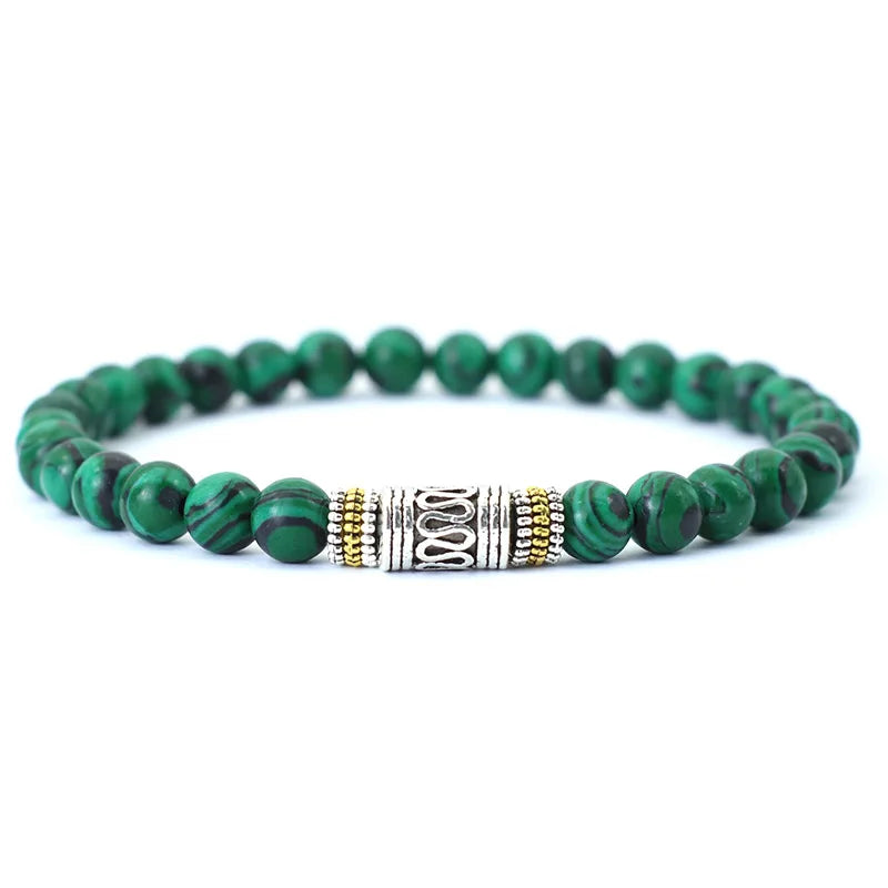 INNER FIRE – Minimalist 6mm Natural Stone Sanskrit Meditation Bracelet