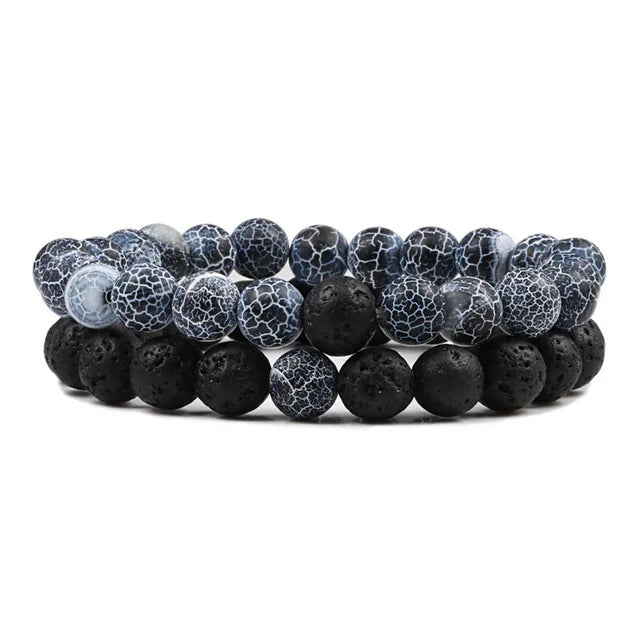 UNIFIED FORCE – Couples Power Connection Lava & Tiger Eye Bracelet