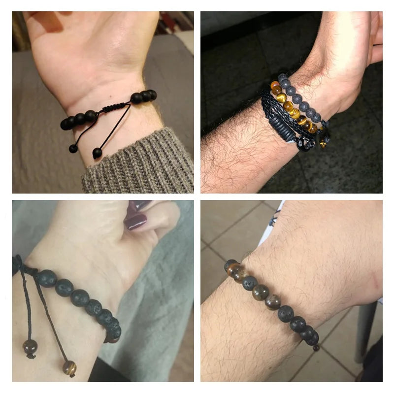 PRIMAL EDGE – Braided Tiger Eye Alpha Dominance Bracelet