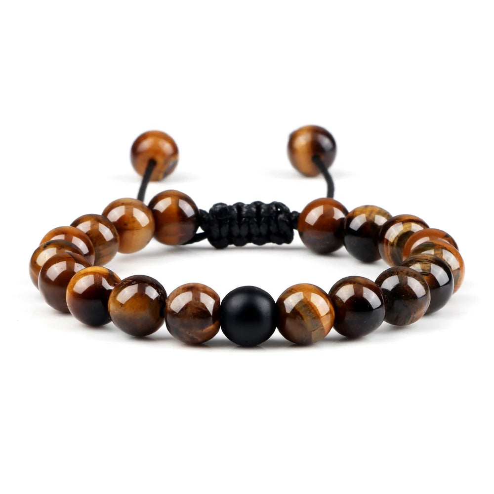 PRIMAL EDGE – Braided Tiger Eye Alpha Dominance Bracelet