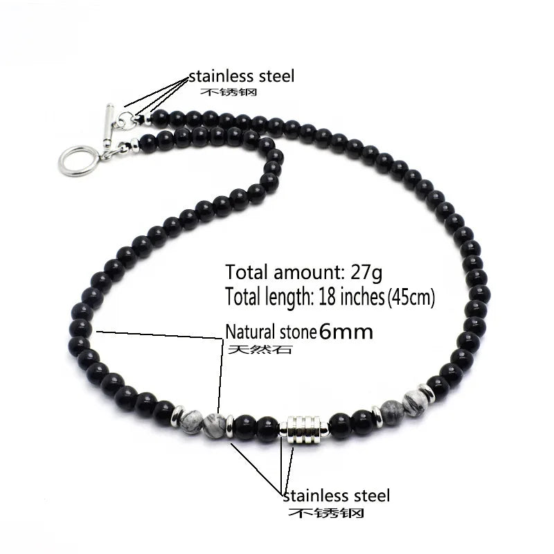 LEGEND'S CHAIN – Steel & Natural Tiger Eye Power Necklace for Men