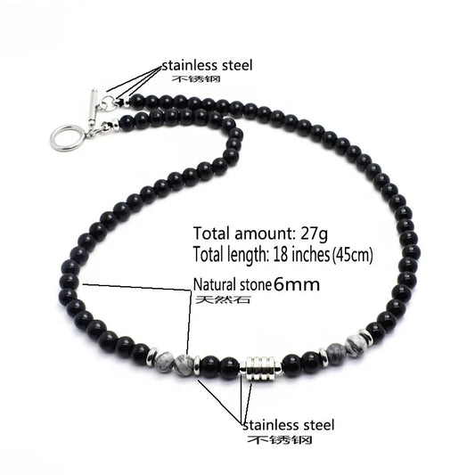 LEGEND'S CHAIN – Steel & Natural Tiger Eye Power Necklace for Men
