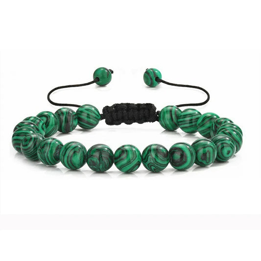 PRIMAL GUARD – Handmade Adjustable Tiger Eye & Lava Rock Woven Bangle