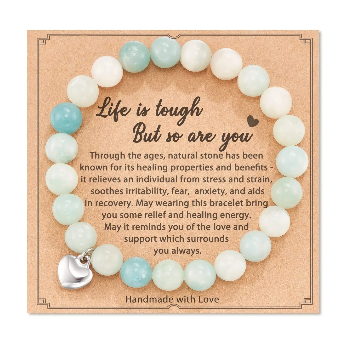 SPIRIT EMBRACE – Pink Zebra Jasper Crystal Healing Bracelet for Women