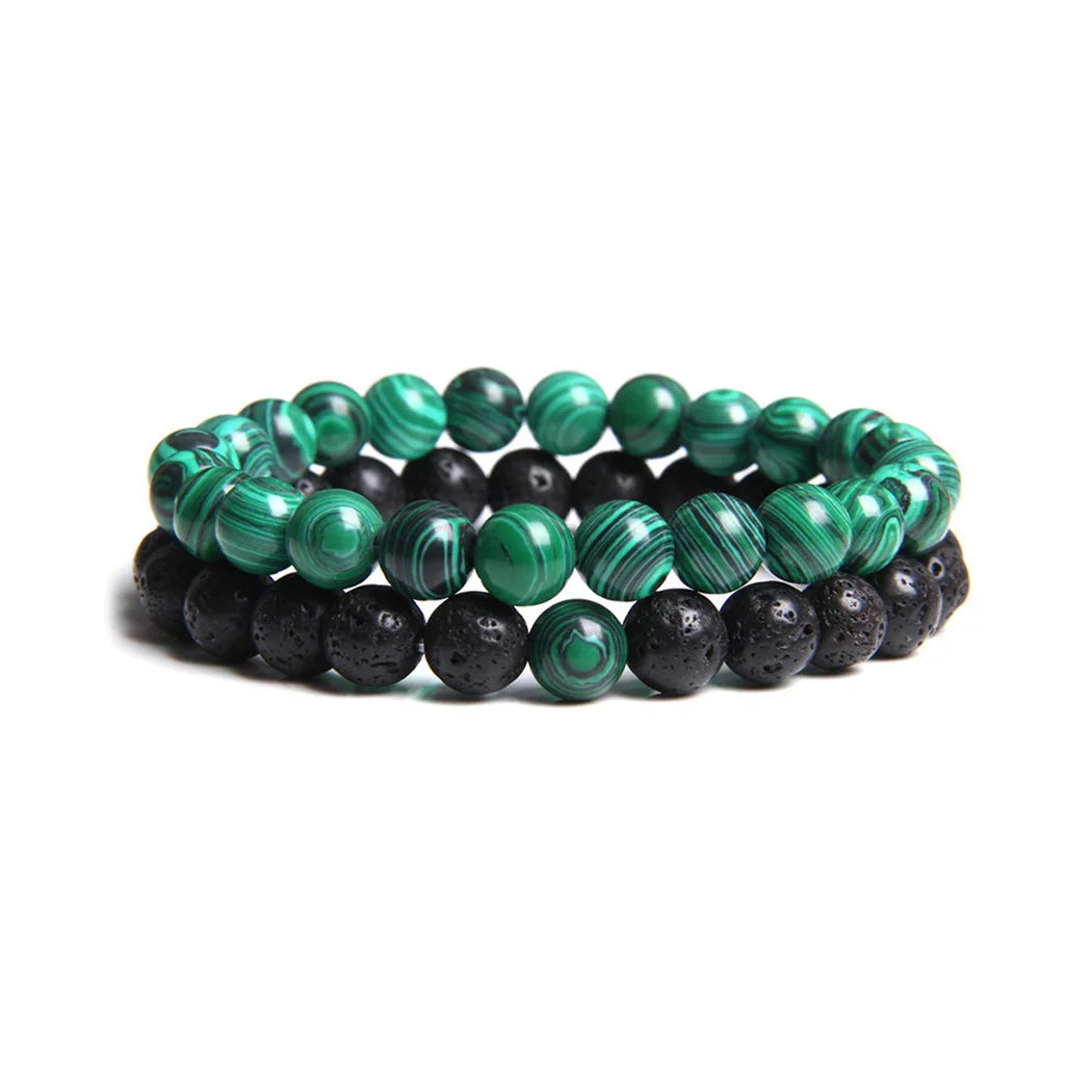 UNIFIED FORCE – Couples Power Connection Lava & Tiger Eye Bracelet
