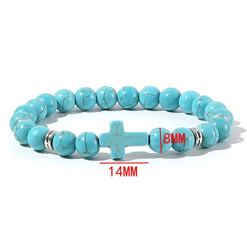 DIVINE GUARDIAN – Hematite & Onyx Prayer Rosary Bracelet with Wood Beads