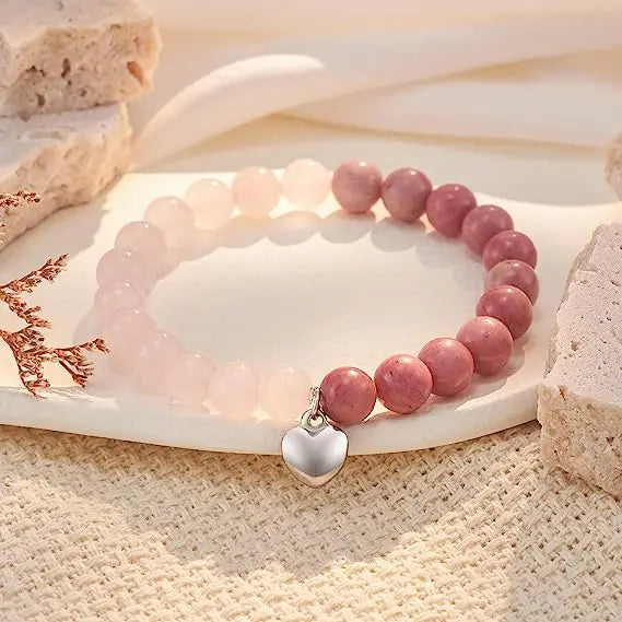 SPIRIT EMBRACE – Pink Zebra Jasper Crystal Healing Bracelet for Women
