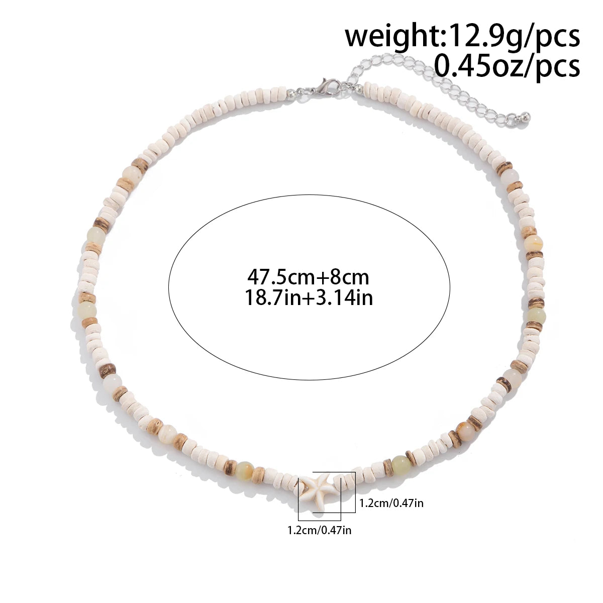 TIDEWALKER – Coconut Husk Wood Beads & Starfish Bohemian Choker