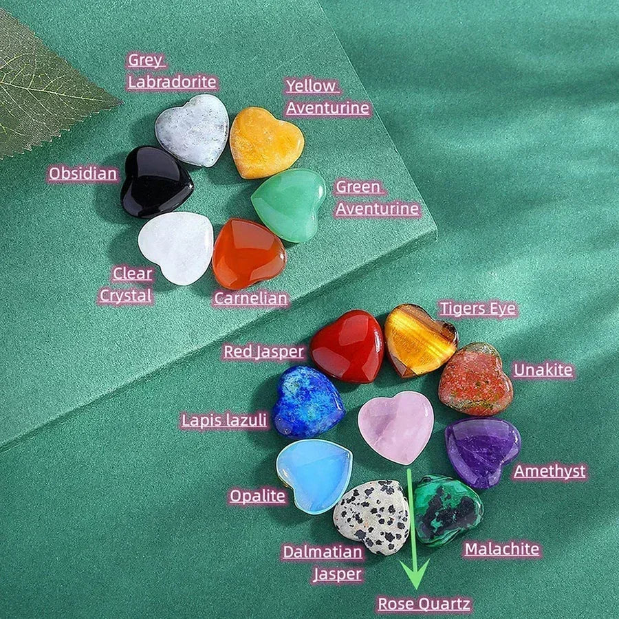 LOVE ALCHEMY – Heart-Shaped Amethyst & Agate Crystal Healing Set