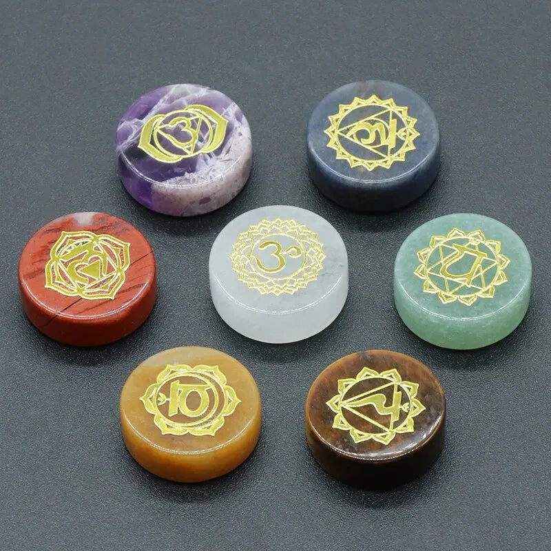 SPIRITUAL AURA – 7 Chakra Amethyst Quartz Energy Engraved Healing Beads
