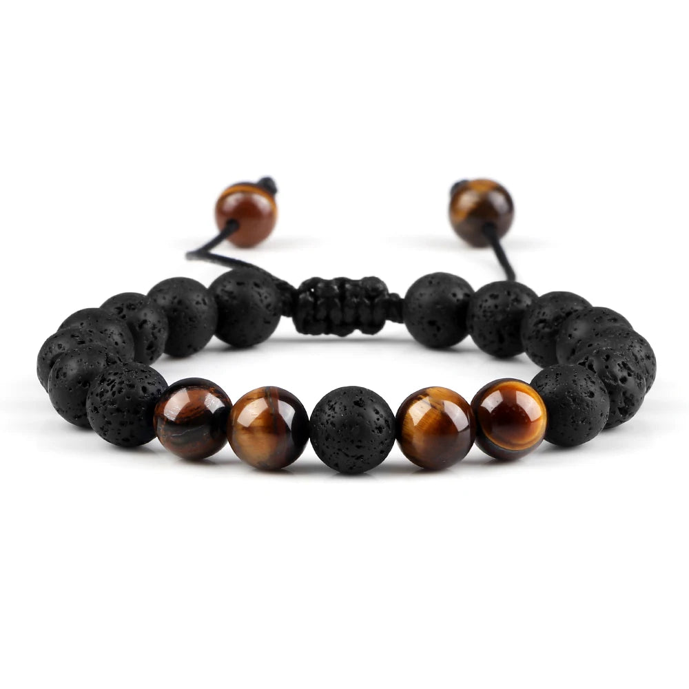 PRIMAL EDGE – Braided Tiger Eye Alpha Dominance Bracelet