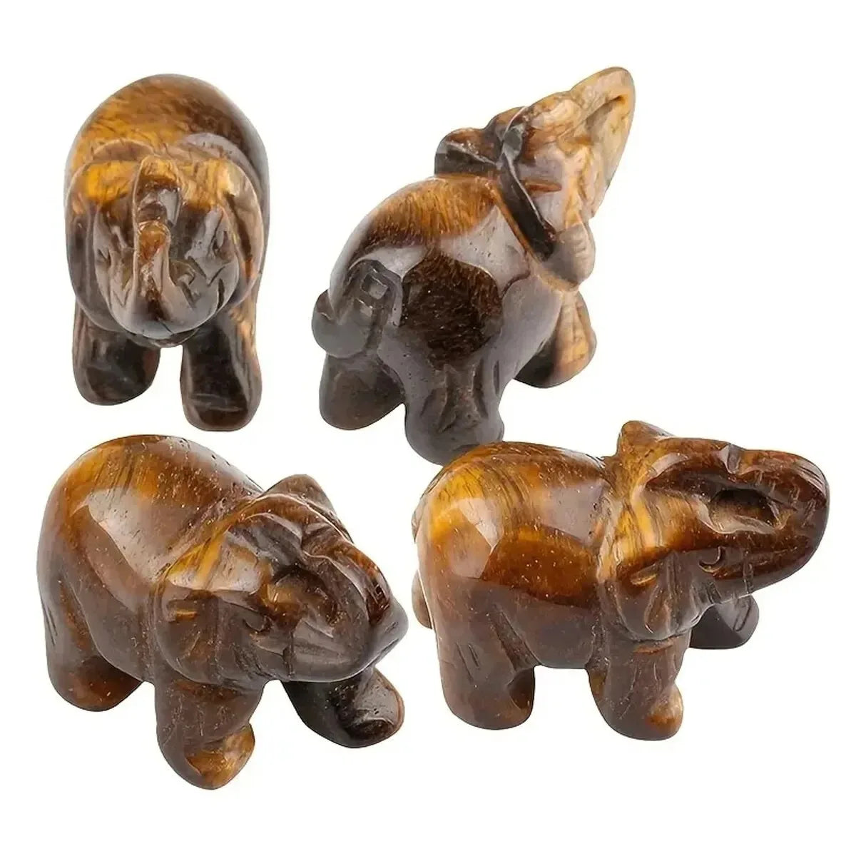 LUCK’S GUARDIAN – Hand Carved Green Aventurine Jade Elephant Totem