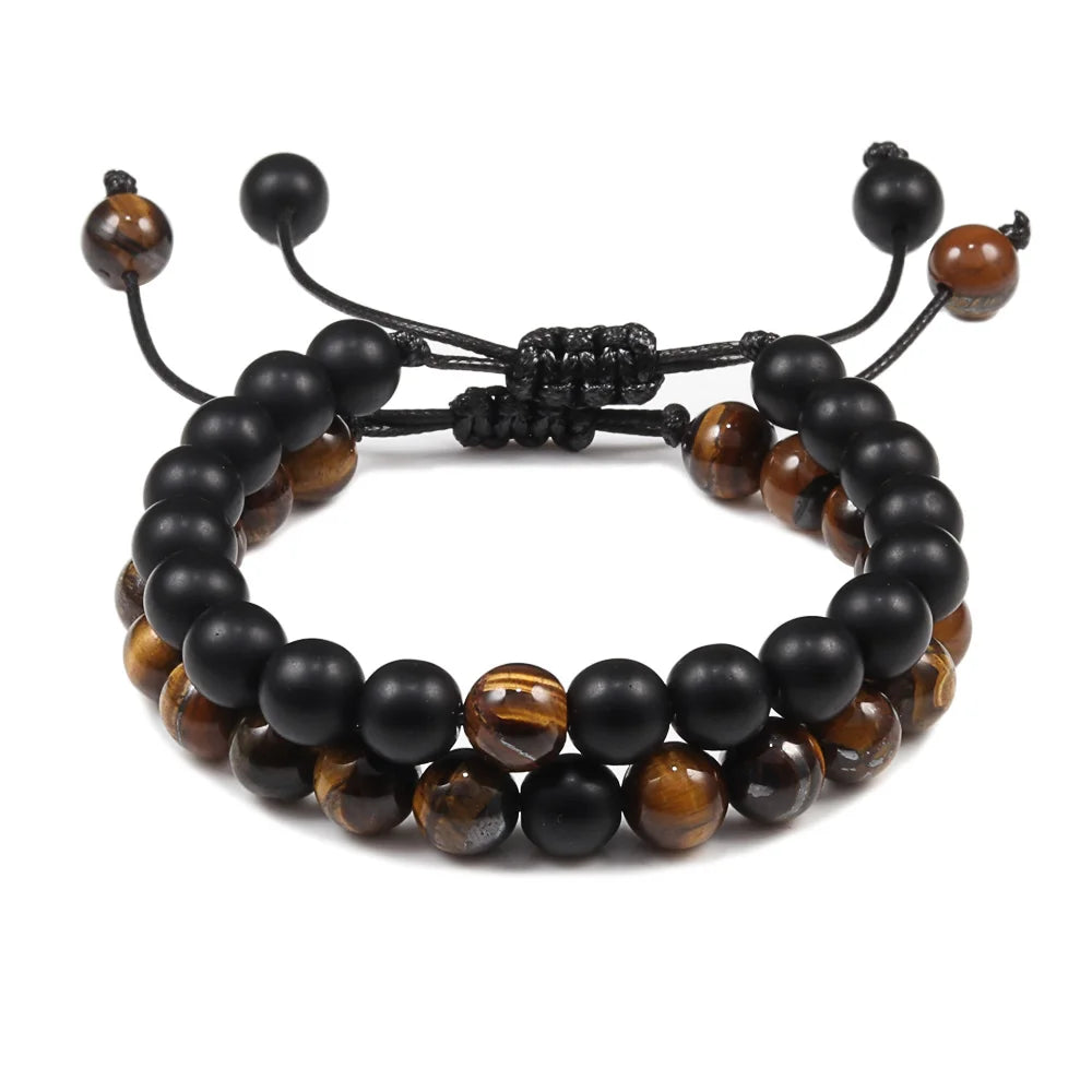 PRIMAL EDGE – Braided Tiger Eye Alpha Dominance Bracelet
