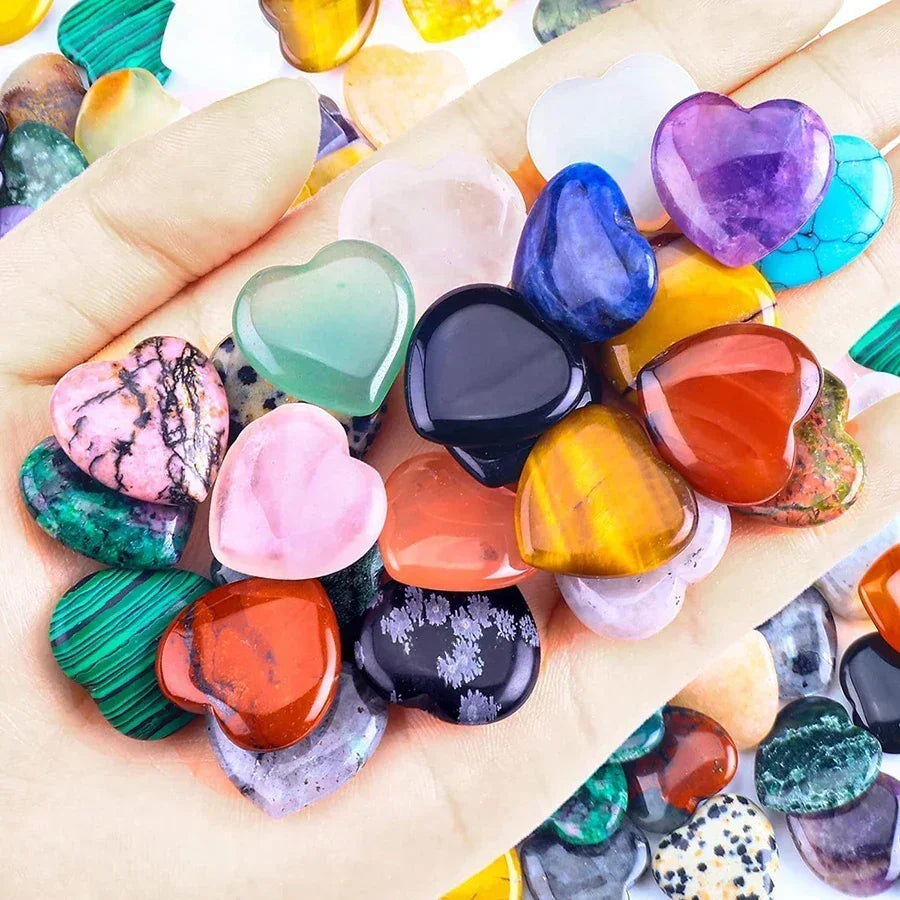 LOVE ALCHEMY – Heart-Shaped Amethyst & Agate Crystal Healing Set